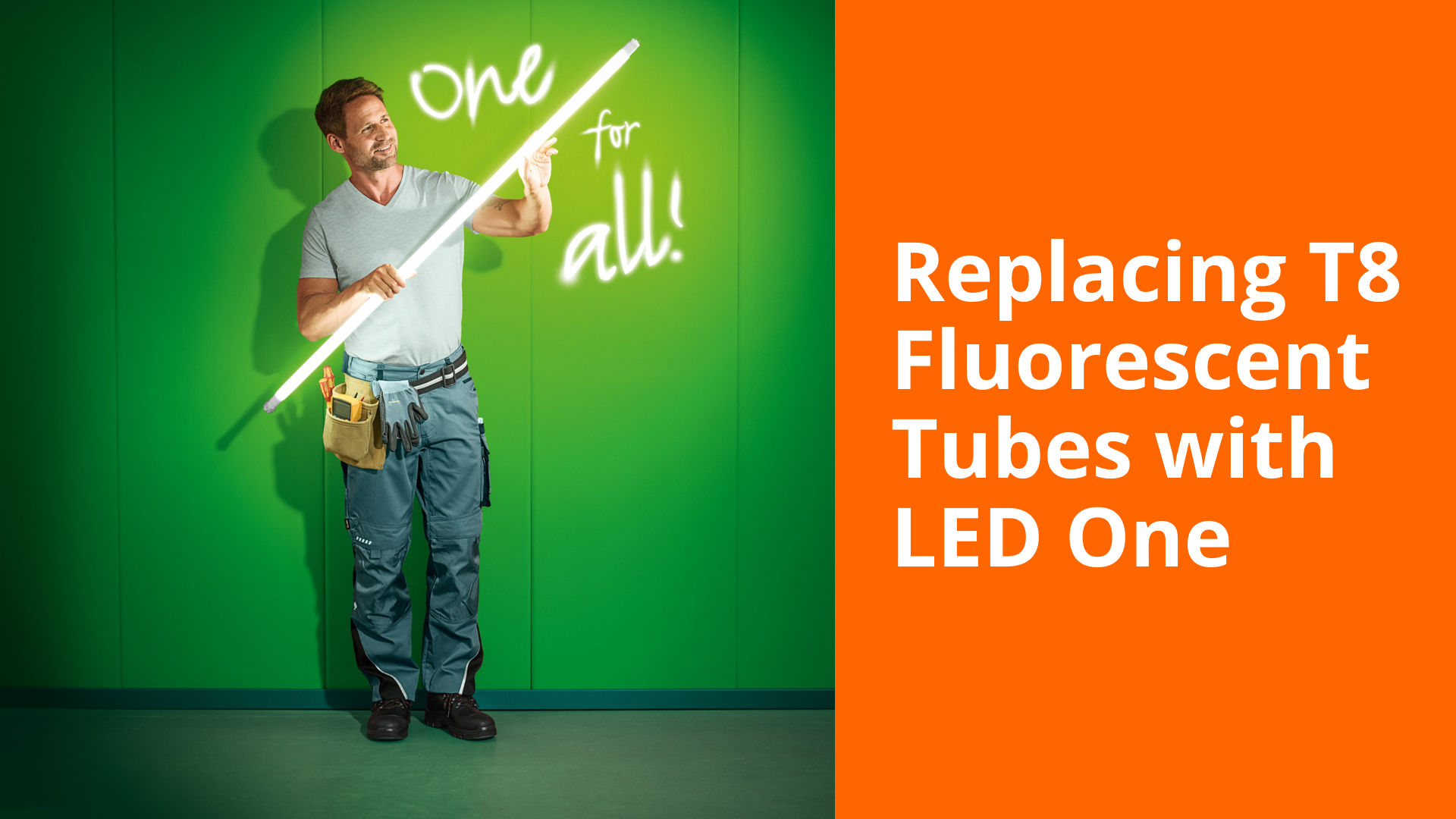 Replacing T5 and T8 fluorescent tubes with LED ones fixed headings