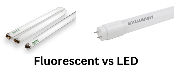 Mixed salty barrier LED vs Fluorescent Tube Comparison Chart | LEDVANCE