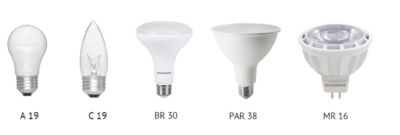 light bulb shapes