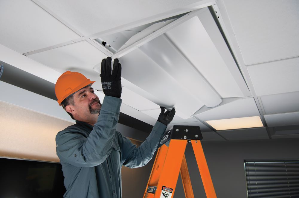 replace fluorescent light fixture