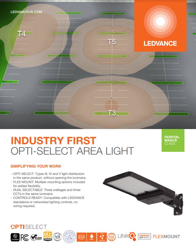 LEDVANCE PERFORMANCE CLASS OPTI-SELECT AREA LIGHT Flyer