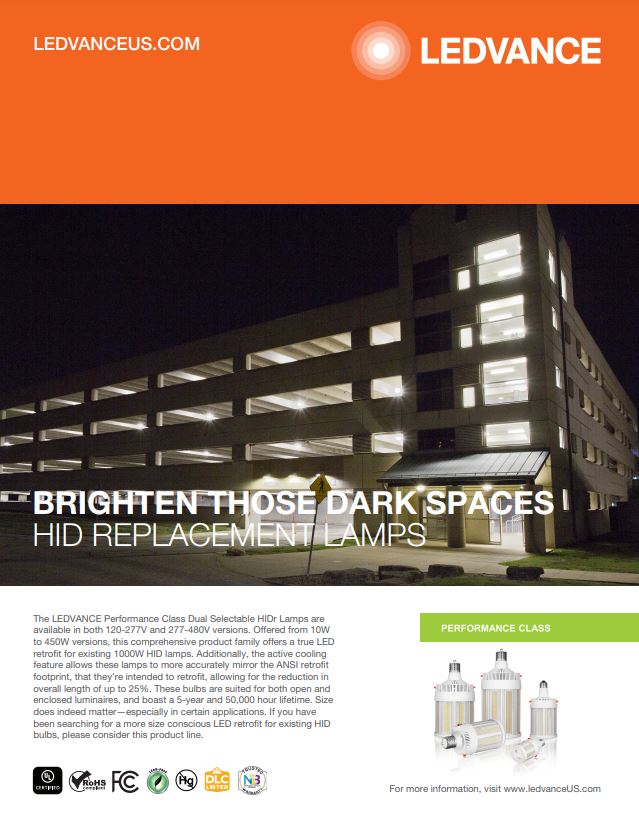 Performance Class HIDr Lamps Flyer
