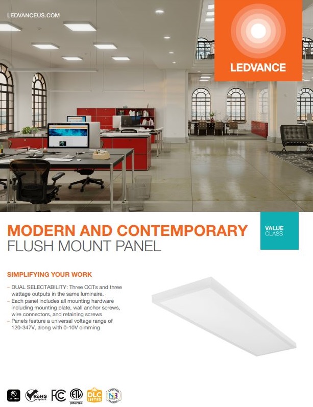 LEDVANCE VALUE CLASS FLUSH MOUNT PANEL