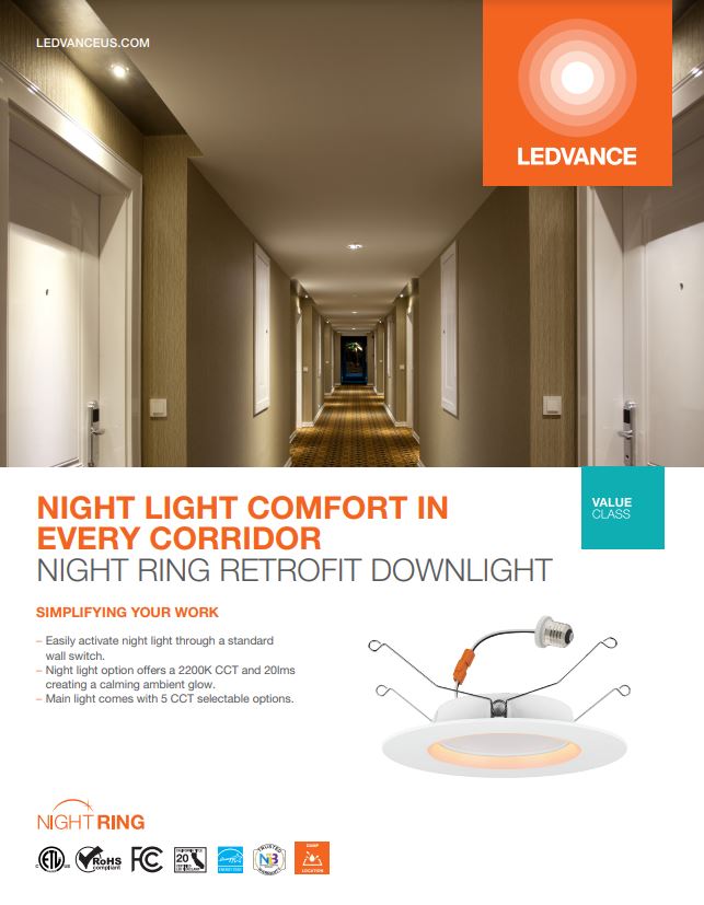 Value Class  Night Ring Retrofit Downlight Flyer