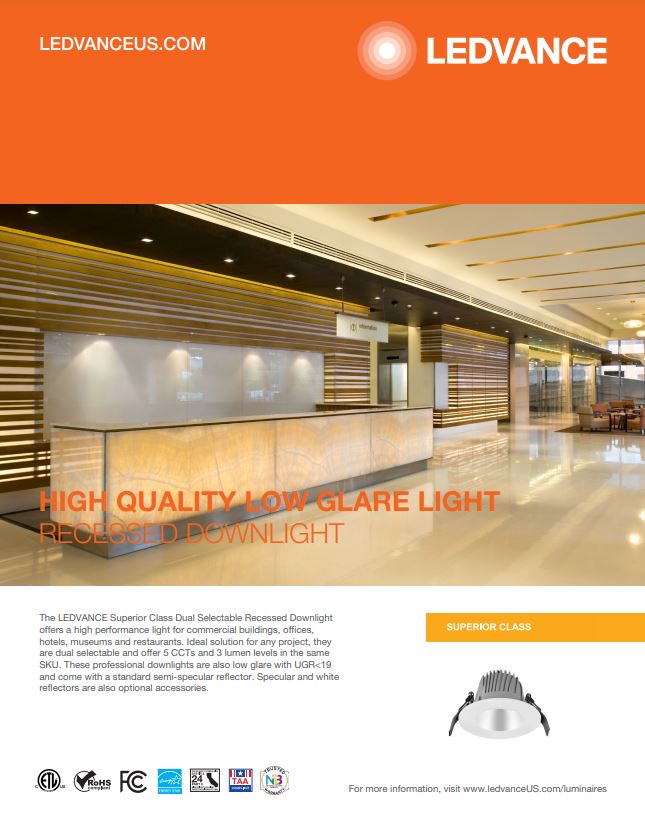 Superior Class Dual Selectable Downlights - Flyer