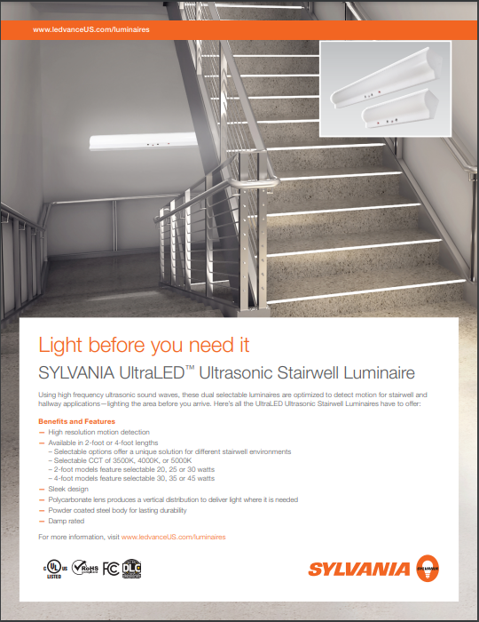 UltraLED™ Ultrasonic Stairwell Luminaire 