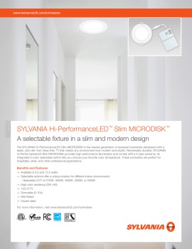 Hi-PerformanceLED™ Slim MICRODISK™ Sales Flyer