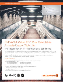 SYLVANIA ValueLED™ Dual Selectable Extruded Vapor Tight 1A Sales Flyer