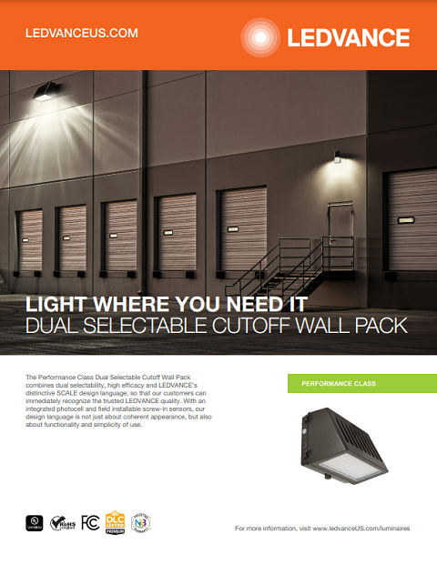 LEDVANCE Performance Class Dual Selectable Cutoff Wall Pack
