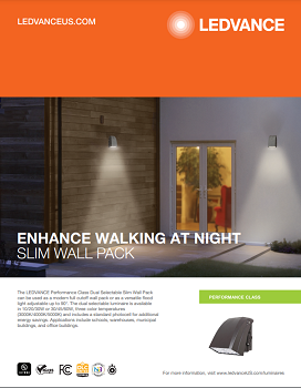 ledvance performance class dual selectable slim wall pack
